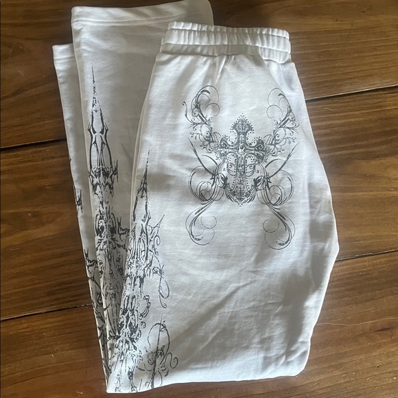 insomnia Pants - Insomnia Visuals Double Cross Grey Sweatpants